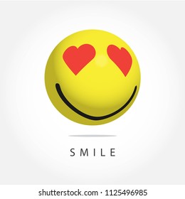 Smile Emoticon Vector Template Design Illustration