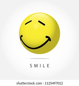 Smile Emoticon Vector Template Design Illustration
