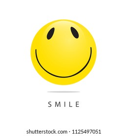 Smile Emoticon Vector Template Design Illustration