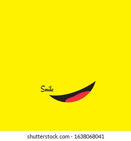 Smile Emoticon Yellow Logo Vector Template Design Illustration