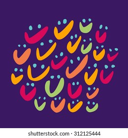 Smile emoticons.