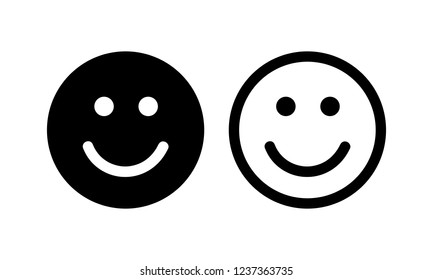 emoticonos de sonrisa, vector de iconos emoji.  símbolo para el sitio web Equipo y vector móvil.