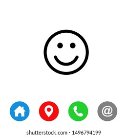 smile emoticons, emoji icon vector