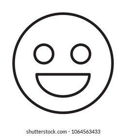 smile emotion face vector icon, happy smile vector sign