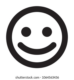 smile emotion face vector icon, happy smile vector sign