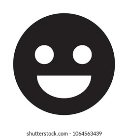 smile emotion face vector icon, happy smile vector sign