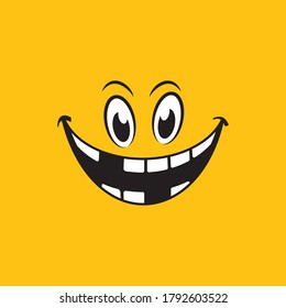 Smile emotion icon vector illustration design template