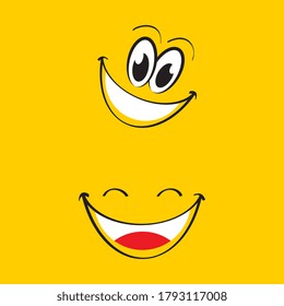 Smile emotion icon vector illustration design template