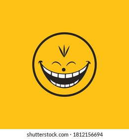 Smile emotion icon vector illustration design template