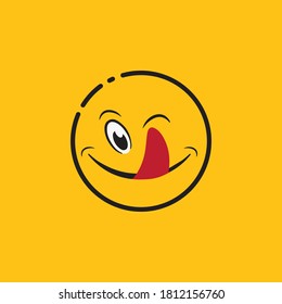Smile emotion icon vector illustration design template