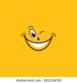 Smile emotion icon vector illustration design template