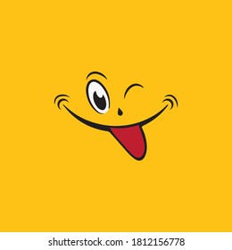 Smile emotion icon vector illustration design template