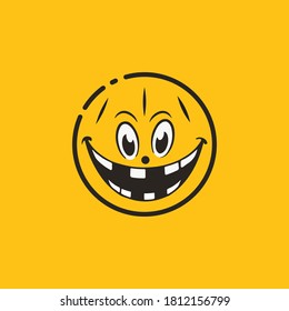 Smile emotion icon vector illustration design template