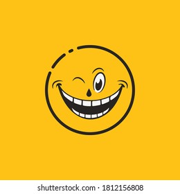 Smile emotion icon vector illustration design template