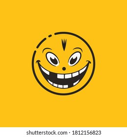 Smile emotion icon vector illustration design template