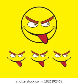 Smile emotion icon vector illustration design template
