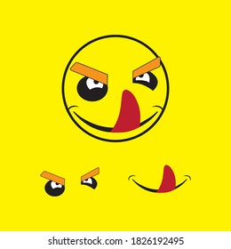 Smile emotion icon vector illustration design template