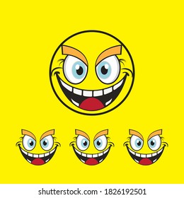 Smile emotion icon vector illustration design template