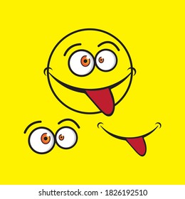 Smile emotion icon vector illustration design template