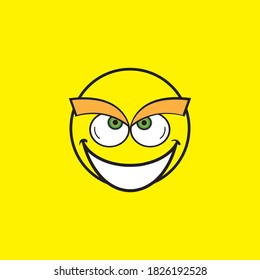 Smile emotion icon vector illustration design template