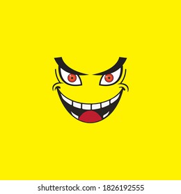 Plantilla de diseño de ilustración vectorial de icono de sonrisa