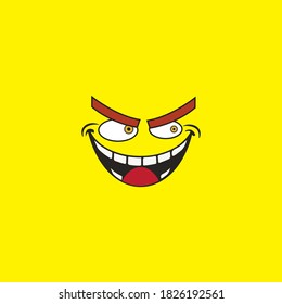 Plantilla de diseño de ilustración vectorial de icono de sonrisa
