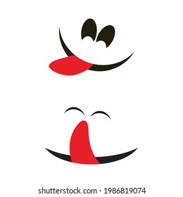 Plantilla de diseño de ilustración vectorial de icono de sonrisa