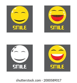 Smile emotion icon vector illustration design template