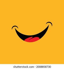 Lächelnde Emotionen Symbol Vektorgrafik Design-Vorlage