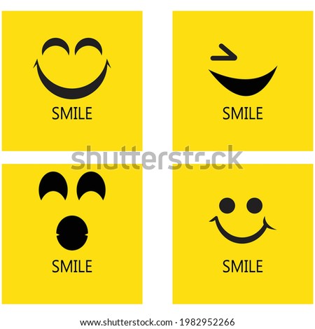 Smile emotion icon vector illustration design template