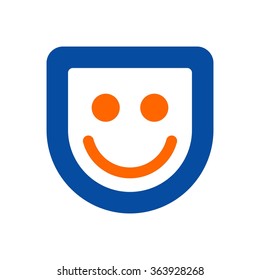 smile emotion logo vector.
