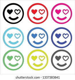 Smile emtion flat icon