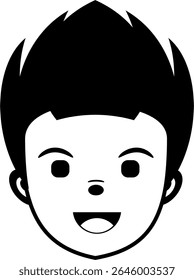 A smile expression of characters - face only.