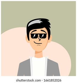 ilustración vectorial gráfico de expresión hombre o niño, perfecto para representar su estado emocional actual