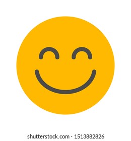 smile expression icon with flat style and 64 px base. Suitable for website design, logo, app and ui.