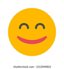 smile expression icon with flat style and 64 px base. Suitable for website design, logo, app and ui.