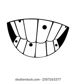 Smile expression, mouth eyes, tasty emoji, vector cartoon line style, toothless, Colourfull tooth. Mouth and Tooth vector Syle, Symbol and Sign.