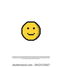 concepto de arte de píxel de expresiones sonrisas