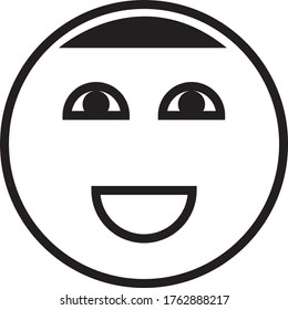 sonrisa con diseño de vectores de iconos con ojos felices