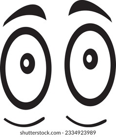 Smile eyes look away. Emoji. A sticker for a chat message. Isolated vector illustration on white background
