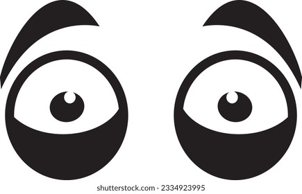 Smile eyes look away. Emoji. A sticker for a chat message. Isolated vector illustration on white background