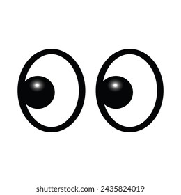 Smile eyes look away. Emoji. A sticker for a chat message. Isolated on white background. vector illustration. EPS 10