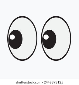 Smile eyes look away. Emoji. A sticker for a chat message. Isolated vector illustration on white background.eps10