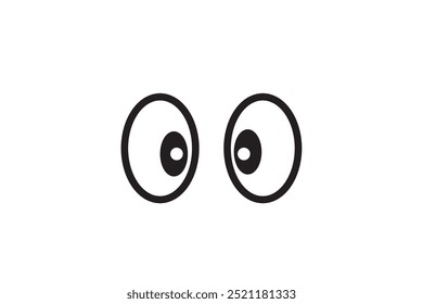 Smile eyes look away. Emoji. A sticker for a chat message. Isolated vector illustration on white background.eps10