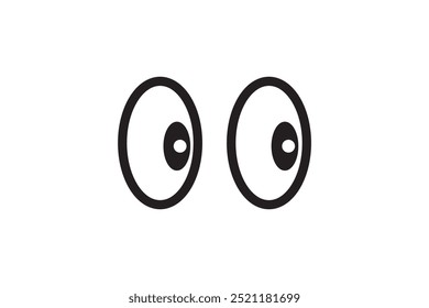 Olhos sorridentes desviam o olhar. Emoji. Um adesivo para uma mensagem de chat. Ilustração vetorial isolada sobre fundo branco.
