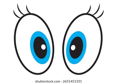 Smile eyes look away. Emoji. sticker for a chat message. Isolated vector illustration