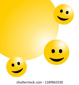 Smile Face background or template. Vector graphic illustration.