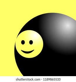 Smile Face background or template. Vector graphic illustration.