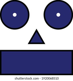  sonrisa de color azul 