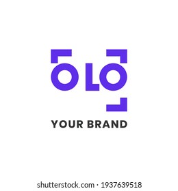 Smile Face Camera Logo Abstract Unique Simple alphabet letter Unique logo for business and company. Creative lettering and corporate identity. Branding design